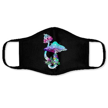 Discover Magic Mushrooms Eye Psychedelic Art Face Masks