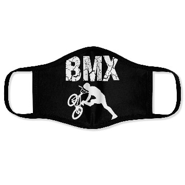 Discover bmx race bike cyclist rider trick Face Masks