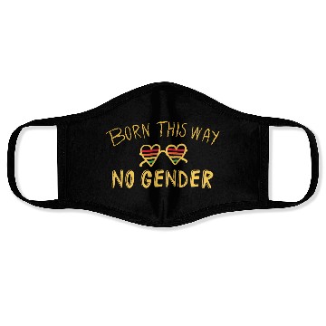 Discover no gender- Pride quote lgbt community Face Masks