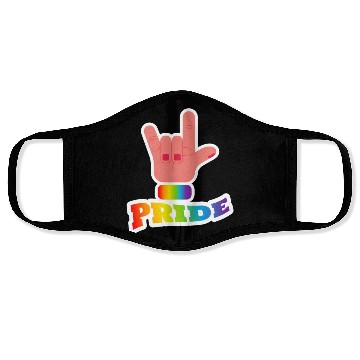 Discover Pride flag hand - Pride quote lgbt community Face Masks