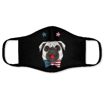 Discover American pug dogs lover Face Masks