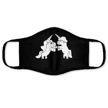 Discover unicorn i love you couple Face Masks