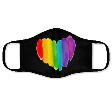 Discover Pride Rainbow Heart Face Masks