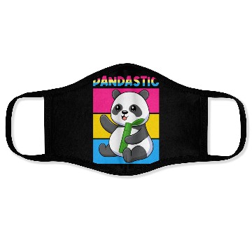 Discover Pandastic Panda Bear Funny LGBTQ Pride Flag Pun Face Masks