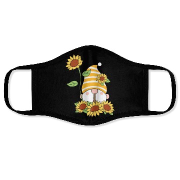 Discover Gnome Sunflower Lover Gardening Gnomes Face Masks