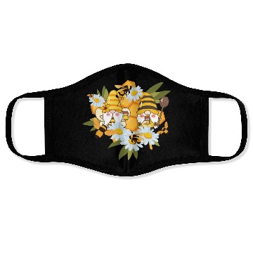 Discover Gardening Gnome Daisy Bees Gnomes Flowers Face Masks