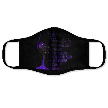 Discover I'm A Wine Lady My Heart On My Sleeve Fire In Face Masks