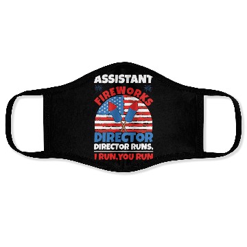 Discover America American Fireworks Director 4th Of July Face Masks