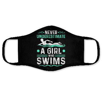 Discover Never Underestimate Girl Swim Face Masks