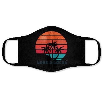 Discover Loud & Local Sunset Beach Summer Designs Face Masks