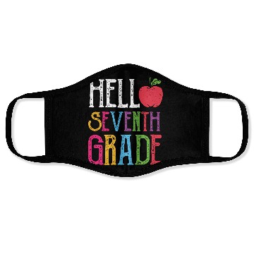 Discover Hello Seventh Grade Back To School Face Masks