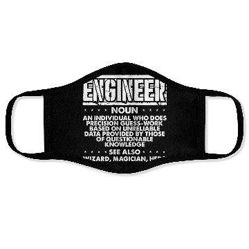 Discover Engineer Gifts Precision Guesswork Wizard Face Masks