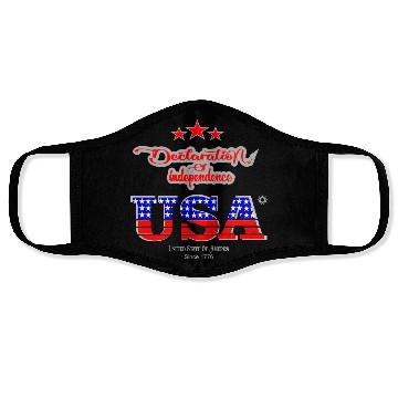 Discover Declaration of Independence 1776 -Independence Day Face Masks