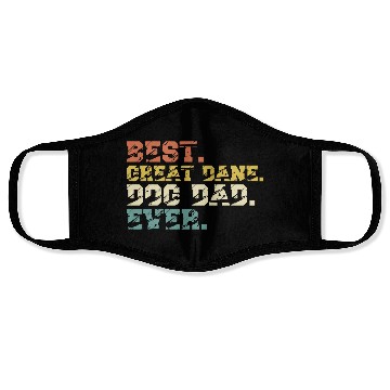 Discover Best Great Dane Dog Dad Vintage Face Masks
