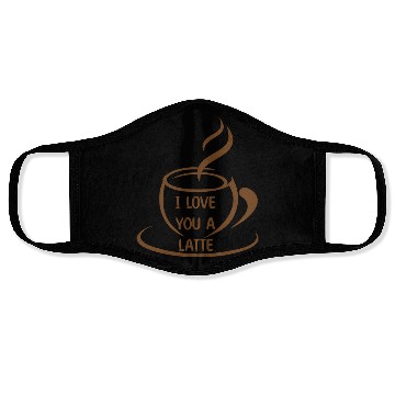 Discover I Love you a latte, romantic funny meme Face Masks