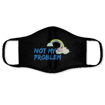 Discover Not my problem | Sleeping cat Face Masks