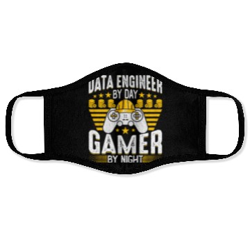 Discover Data Engineer - Funny Data Engineering Game Lover Face Masks