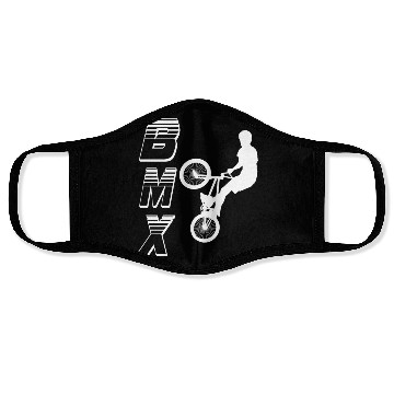 Discover bmx race bike cyclist rider trick Face Masks