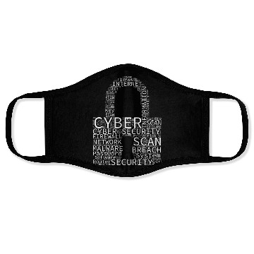 Discover Cyber Security Wordcloud Padlock Face Masks
