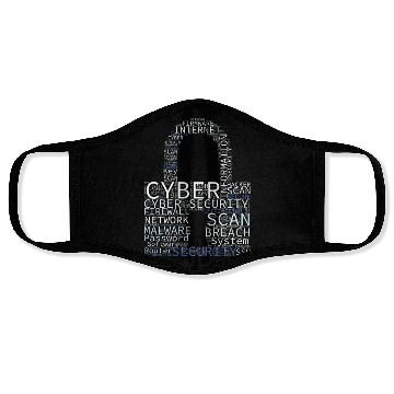 Discover Cyber Security Wordcloud Padlock Face Masks
