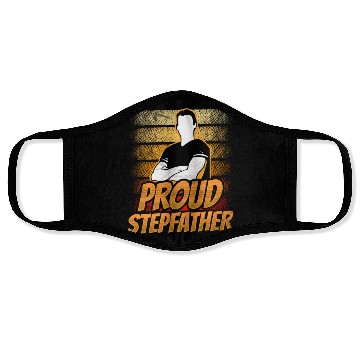 Discover Proud Stepfather Fathers Day Step Dad Stepdad Face Masks