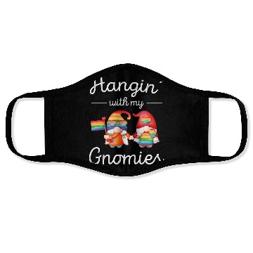 Discover Pride Month LGBTQ Rainbow Gnome Lover Face Masks