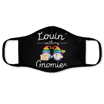 Discover LGBT Gnome Lover Rainbow Pride Month Face Masks