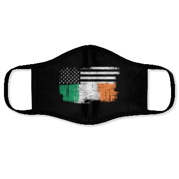 Discover American ireland flag Face Masks