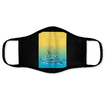 Discover sailing canoe Face Masks
