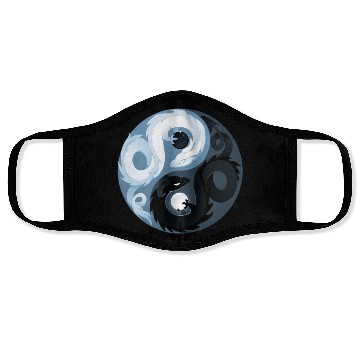 Discover Yin and Yang dragons Face Masks