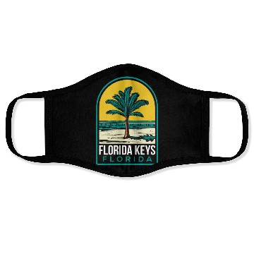 Discover Florida Keys Vintage Beach Face Masks