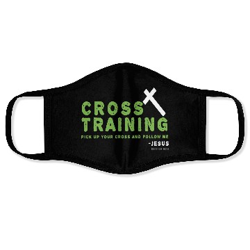 Discover Christian Cross Training Running Bible Design Face Masks