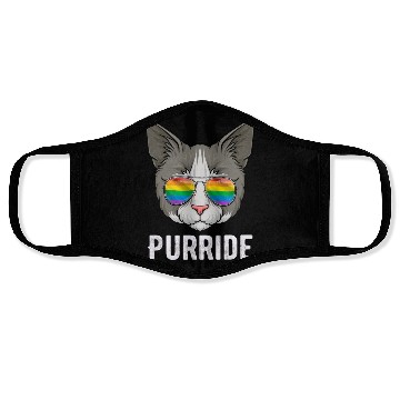 Discover Cat Pride LGBTQ Sunglasses Rainbow Flag Kitten Face Masks