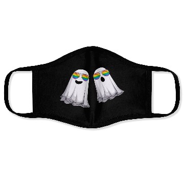 Discover Funny Ghosts LGBT Rainbow Gay Pride Face Masks