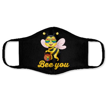 Discover Bee LGBT Gay Lesbian Pride Rainbow Honey Face Masks