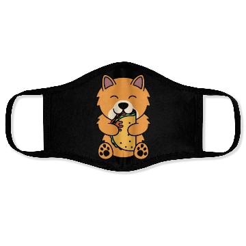 Discover Pomeranian Taco Lover Face Masks