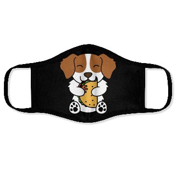 Discover Brittany Spaniel Taco Lover Face Masks