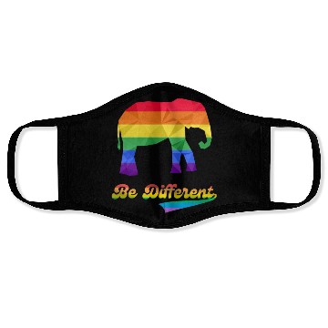 Discover Gay Pride Elephant LGBTQ Rainbow Flag Face Masks