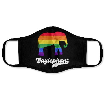 Discover Gay Elephant LGBTQ Rainbow Flag Face Masks