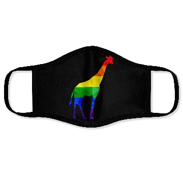 Discover Colorful Giraffe LGBTQ Rainbow Flag Gay Pride Face Masks
