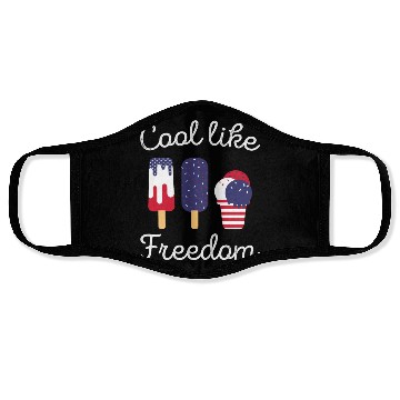 Discover Ice Cream Freedom Popsicles US Flag Face Masks