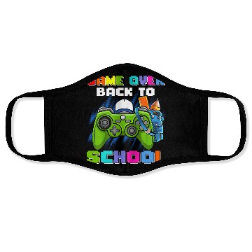 Discover Game Over Back To School Face Masks