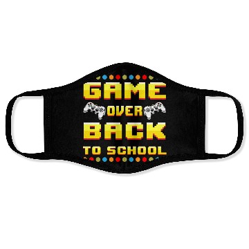 Discover Game Over Back To School Face Masks
