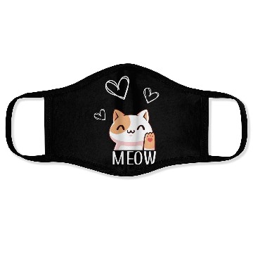 Discover meow - cute cat - kitten Face Masks