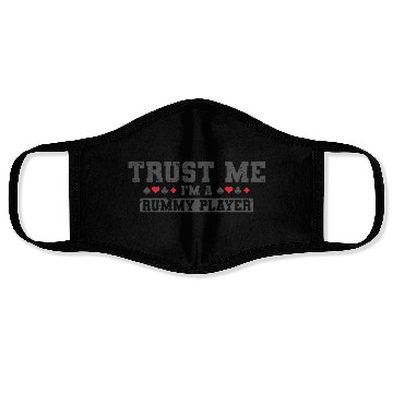Discover Trust me I'm a Rummy Player Card Game Romme Face Masks