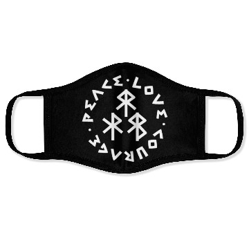 Discover Peace Love Courage, Vikings Face Masks