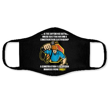 Discover Electrician Electrical Engineer Lineman Face Masks