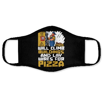 Discover Electrician Electrical Engineer Lineman Face Masks