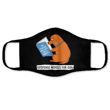 Discover suspense novels for dog Face Masks