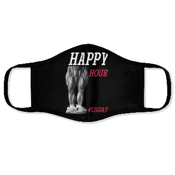 Discover Happy Hour hashtag leg day - Legendary Tom Platz Face Masks